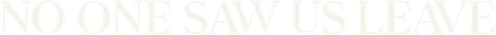Không Ai Thấy Chúng Ta Rời Đi (Nadie nos vio partir)
